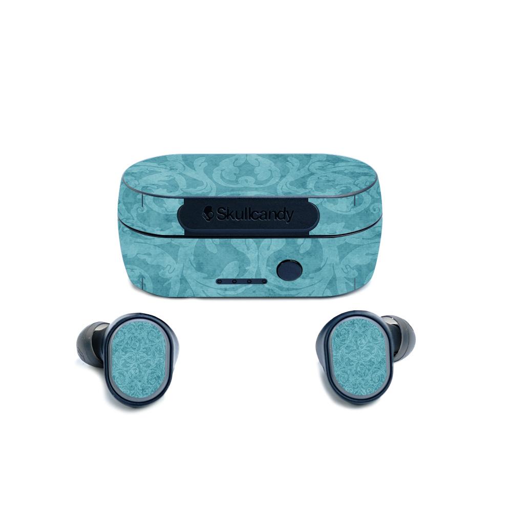 CF-SKSE-Baby Blue Jacquard Carbon Fiber Skin for Sesh True Wireless Earbuds - Baby Blue Jacquard
