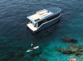 AmperAge Electric Yacht Looks Like a Houseboat With Sleek Performance of A Yacht