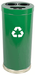 15RTBL Green 3 Stream Recycle Bin