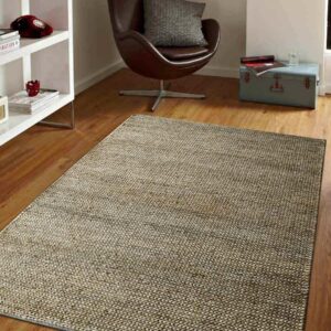 5 x 8 ft. Hand Knotted Sumak Jute Eco-Friendly Solid Rectangle Area Rug, Natural