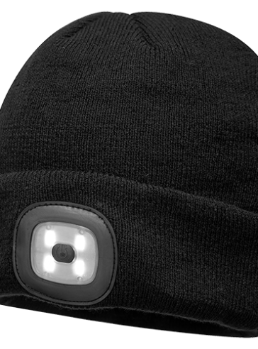 B029BKR Rechargeable LED Beanie - Black