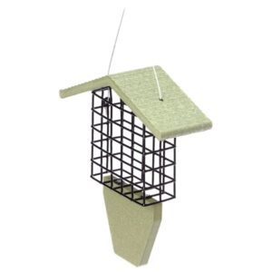 Birds Choice Recycled 1-Cake Suet Bird Feeder with Tail Prop