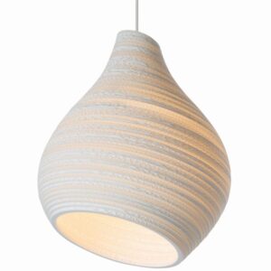 Graypants Hive 15 Pendant Hive Single Light 15" Wide Pendant with Handcrafted Recycled Corrugated Cardboard Shade White Indoor Lighting Pendants