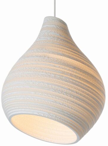 Graypants Hive 15 Pendant Hive Single Light 15" Wide Pendant with Handcrafted Recycled Corrugated Cardboard Shade White Indoor Lighting Pendants