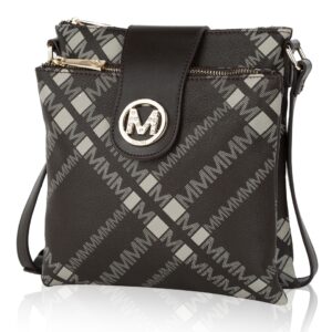 MKF Collection MKF-CM2018BR Priyanka M Signature Crossbody Bag, Brown