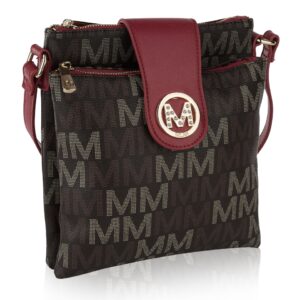 MKF Collection MKF-MU6342RD Nadien Milan M Signature Crossbody Bag, Red