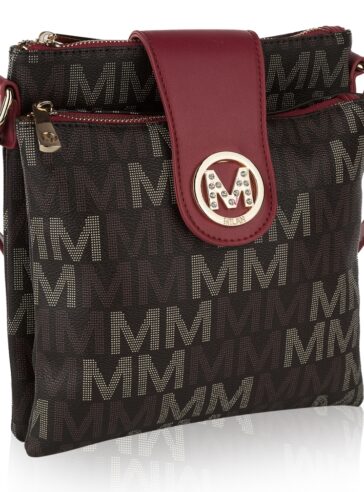 MKF Collection MKF-MU6342RD Nadien Milan M Signature Crossbody Bag, Red