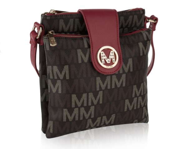 MKF Collection MKF-MU6342RD Nadien Milan M Signature Crossbody Bag, Red