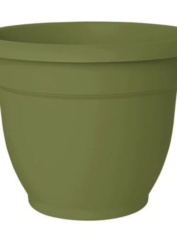 20-56420 20 in. Ariana Planter with Self Watering Grid, Living Green