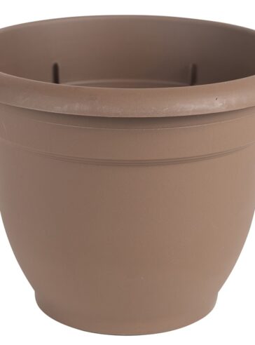 20 in. Ariana Planter with Self Watering Grid, Chocolate