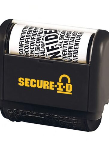 COS035510 Secure-I-D Personal Security Roller Stamp, Black