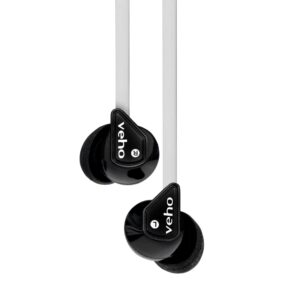 Veho 360 Z-1 Stereo Noise isolating Earphones w/ flex 'anti' tangle cord system in Orange