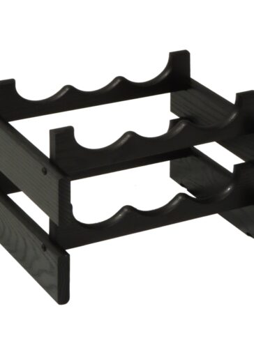 WR32BK 6 Bottle Dakota Wine Rack, Black