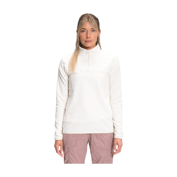 The North Face TKA Glacier Quarter-Zip Long-Sleeve Pullover for Ladies - Gardenia White - S