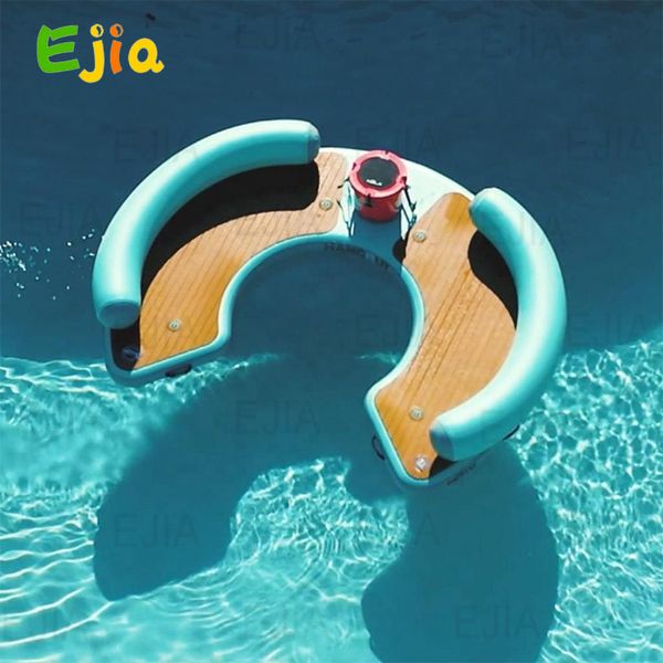 inflatable dock hangout 240 classic inflatable water floating raft yacht jet ski swimming platform with eva teak