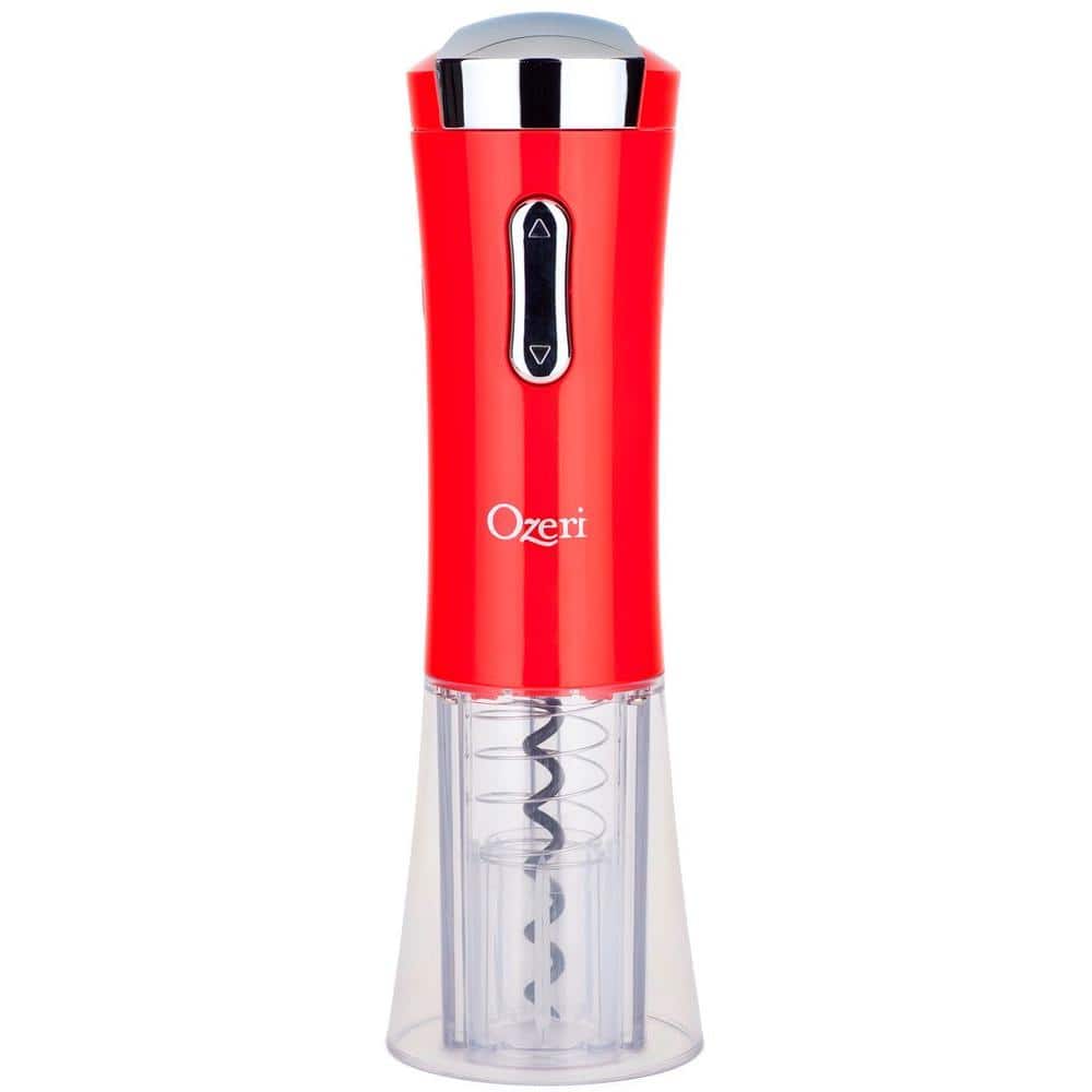 Nouveaux Electric Wine Opener with Removable Free Foil Cutter, in Red