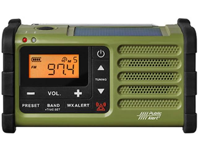 Sangean AM / FM / Weather / Handcrank / Solar / Emergency Alert Radio Green-Black