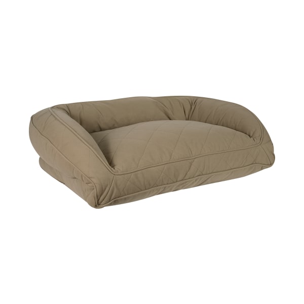 Carolina Pet Company Quilted Microfiber Bolster Pet Bed - Sage - Up to 100 lbs.