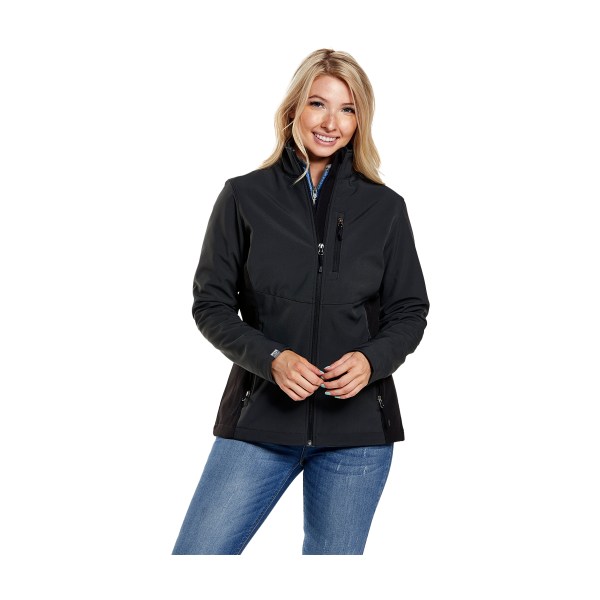 Storm Creek The Guardian Velvet-Lined Softshell Jacket for Ladies - Tar/Black - M