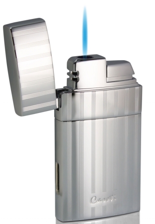 CAL438ER Troy Polished Chrome Single Torch Flame Cigar Lighter