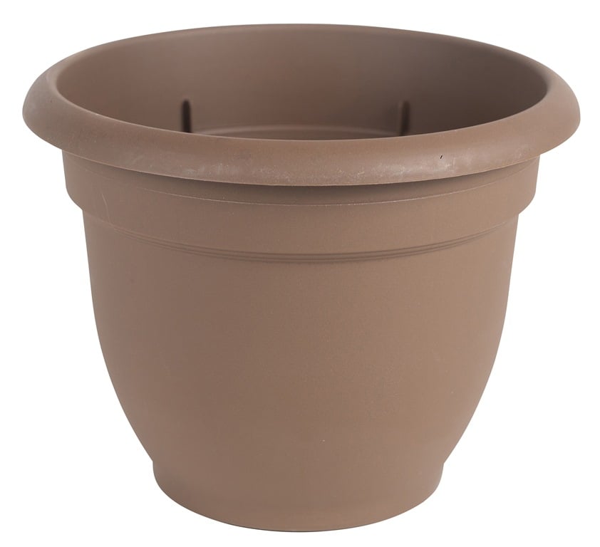 20 in. Ariana Planter with Self Watering Grid, Chocolate