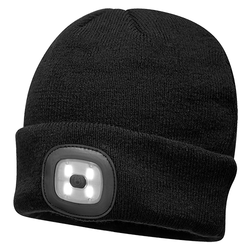 B029BKR Rechargeable LED Beanie - Black