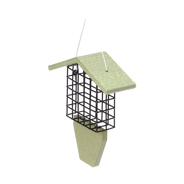 Birds Choice Recycled 1-Cake Suet Bird Feeder with Tail Prop