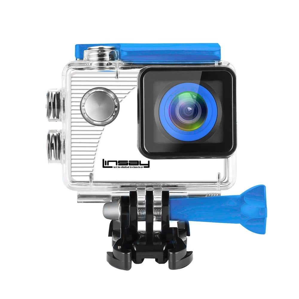 Funny Kids Blue Action Camera Sport Outdoor Activities HD Video and Photos Micro SD Card Slot up to 32GB