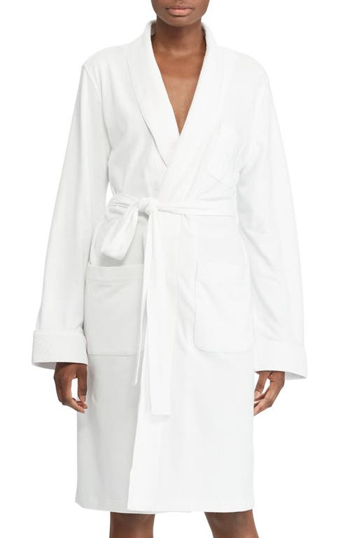 Lauren Ralph Lauren Quilted Collar Robe in White at Nordstrom, Size Small