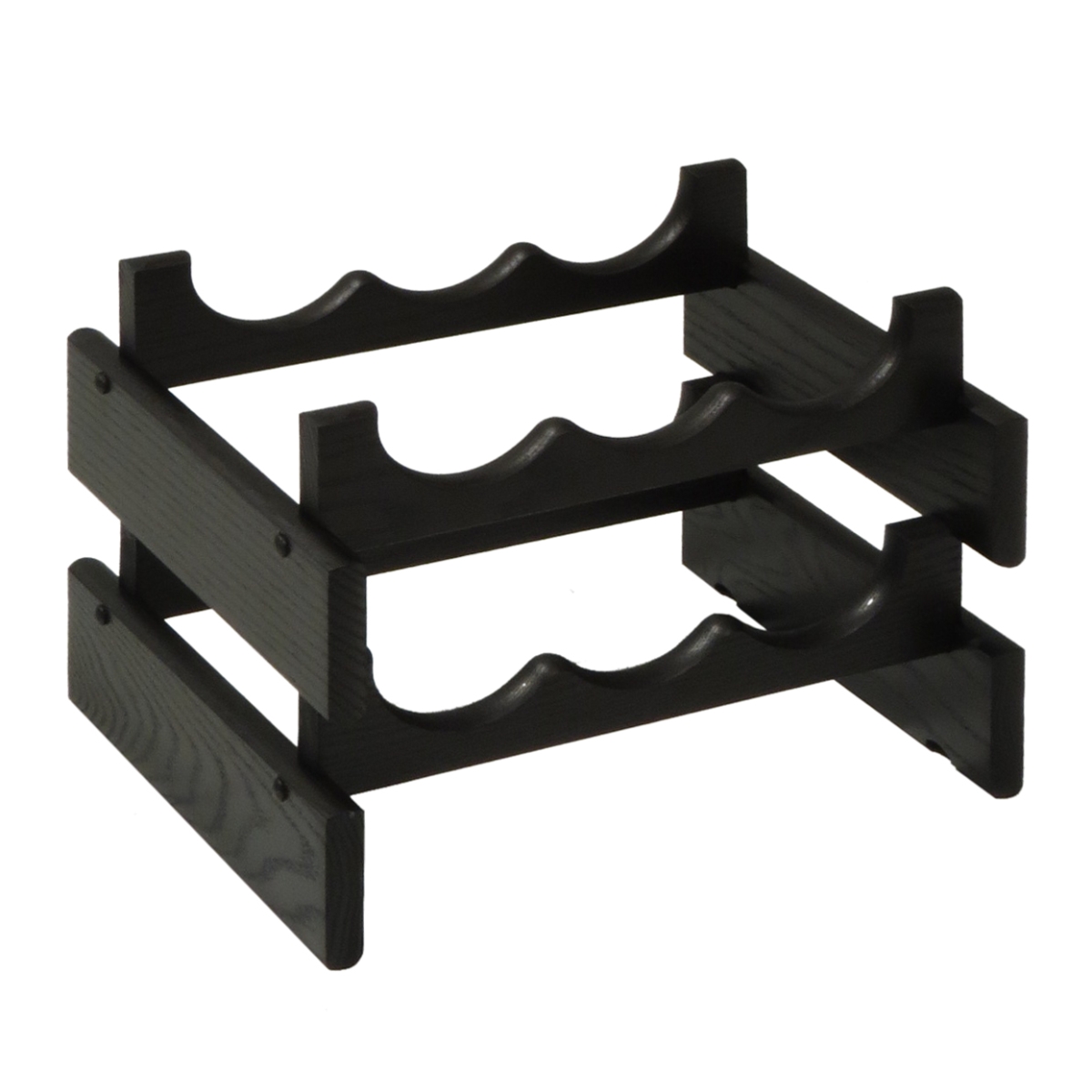 WR32BK 6 Bottle Dakota Wine Rack, Black