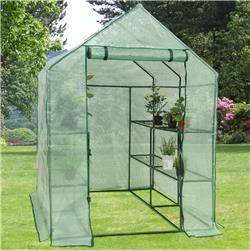 GT2552 8 Shelves Portable Greenhouse, Green