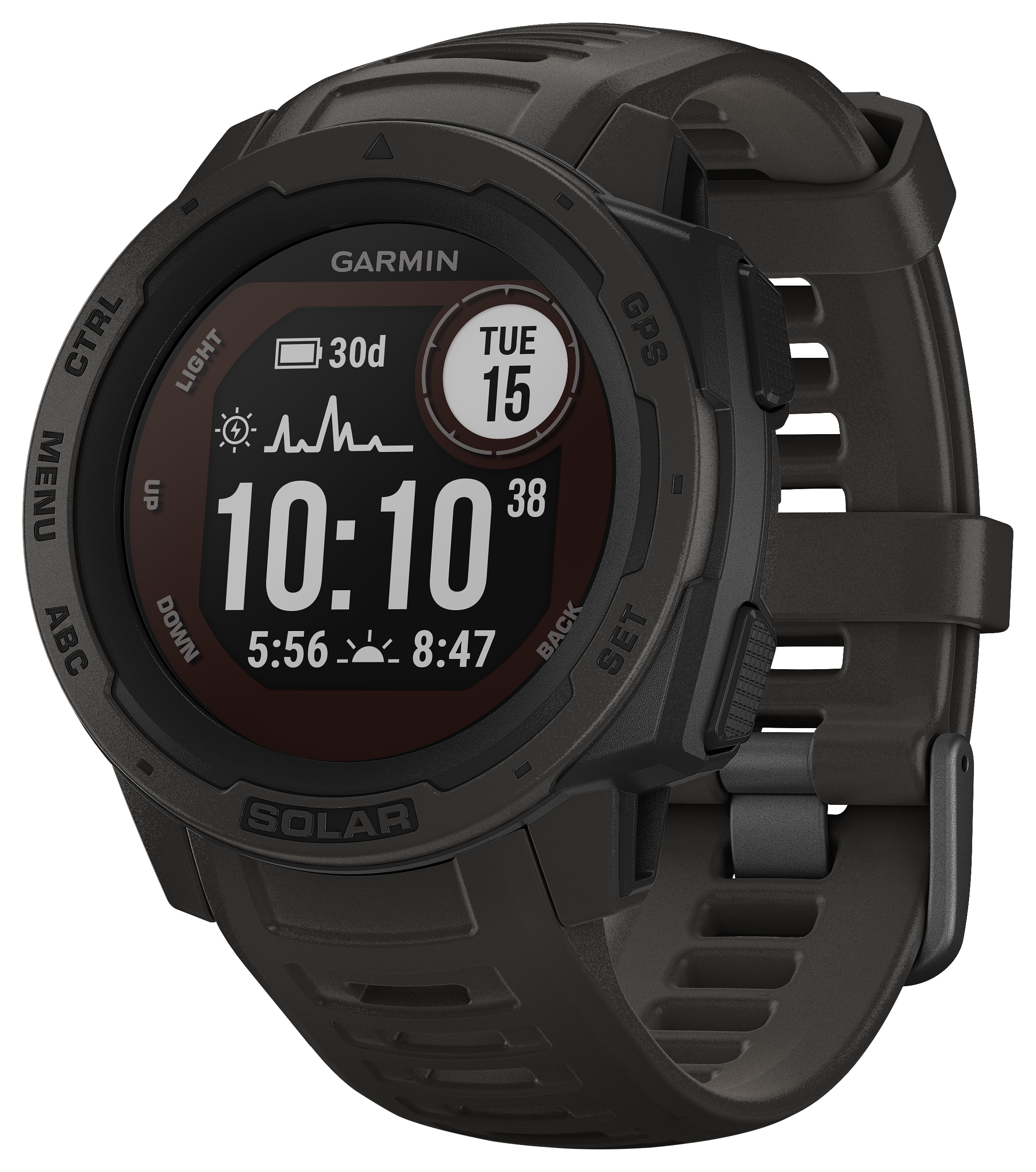 Garmin Instinct Solar GPS Smartwatch - Graphite