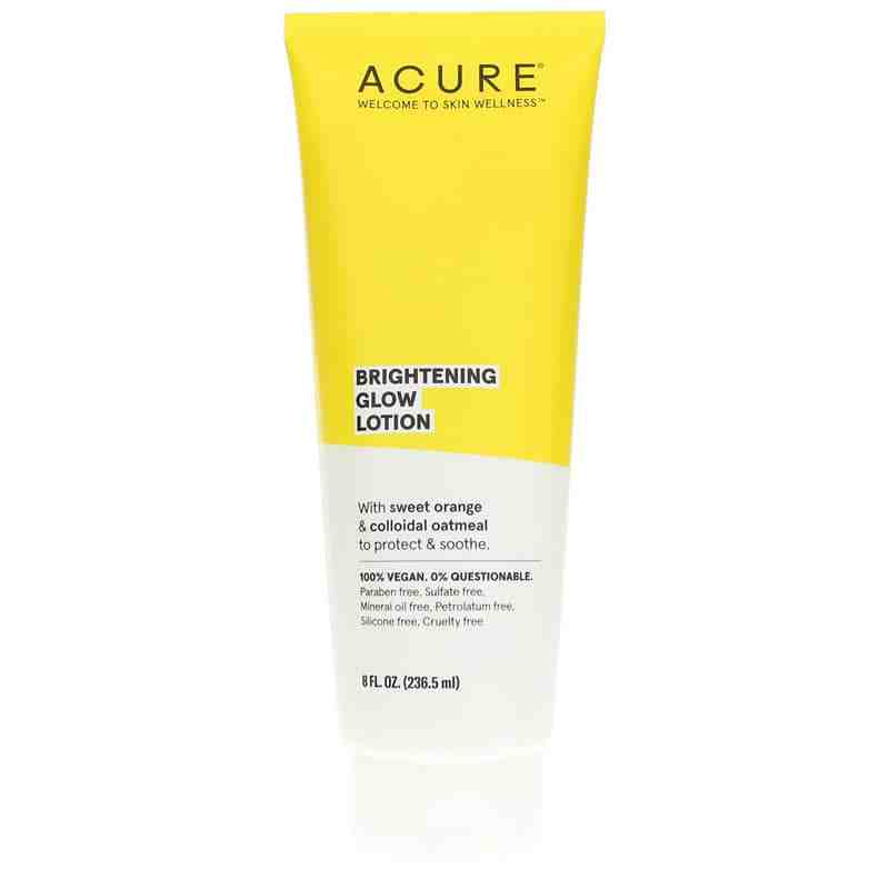Acure Brightening Glow Lotion with Sweet Orange 8 Oz