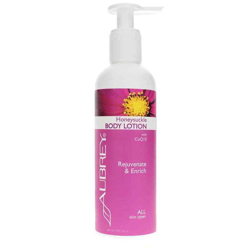 Aubrey Organics Honeysuckle Body Lotion with CoQ10 8 Oz