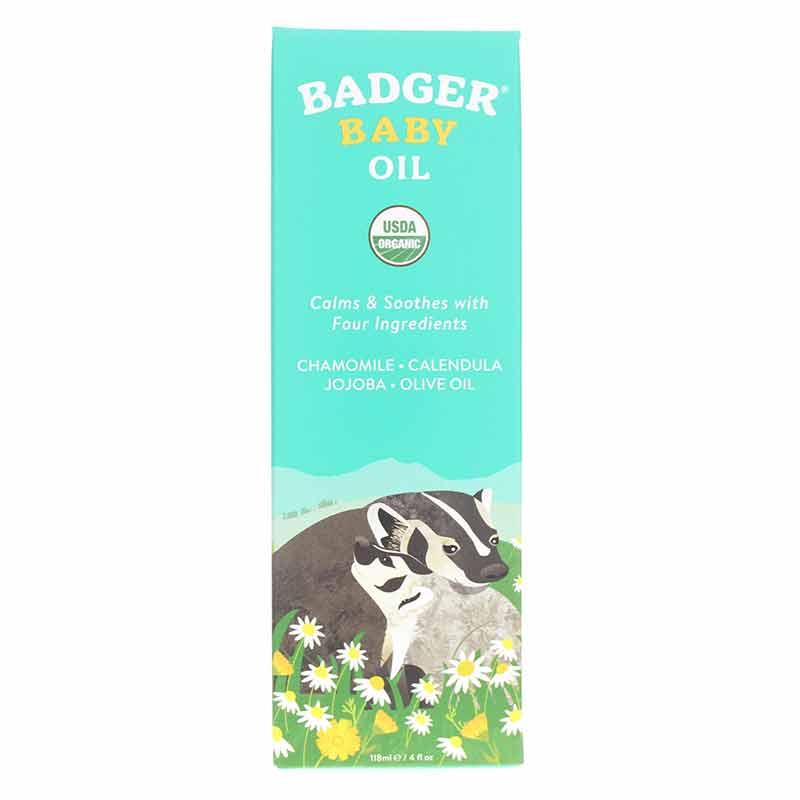Badger Calming Baby Oil Chamomile & Calendula 4 Oz