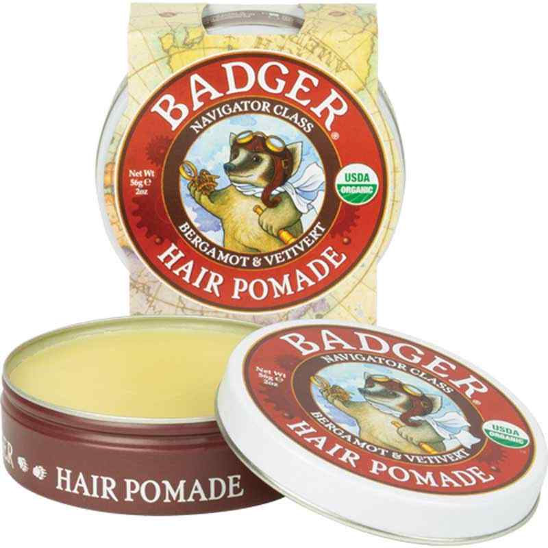 Badger Hair Pomade Bergamot & Vetivert 2 Oz