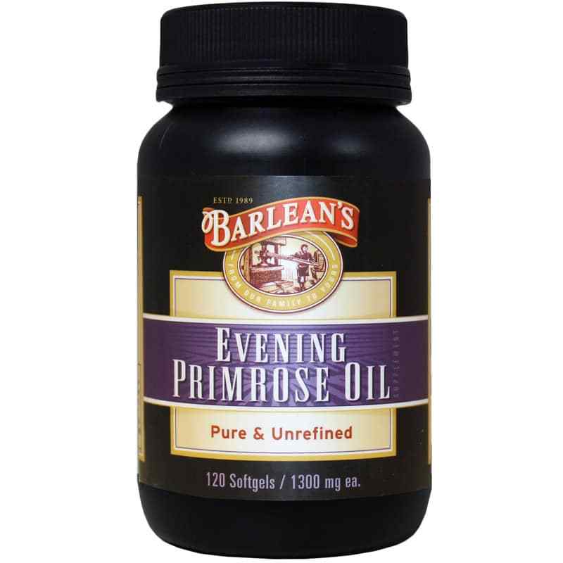 Barleans Organic Oils Evening Primrose Oil, Pure and Unrefined 120 Softgels