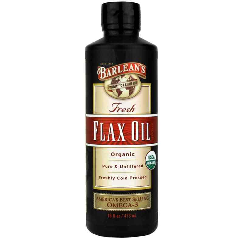 Barleans Organic Oils Flax Oil Liquid, Organic 16 Oz