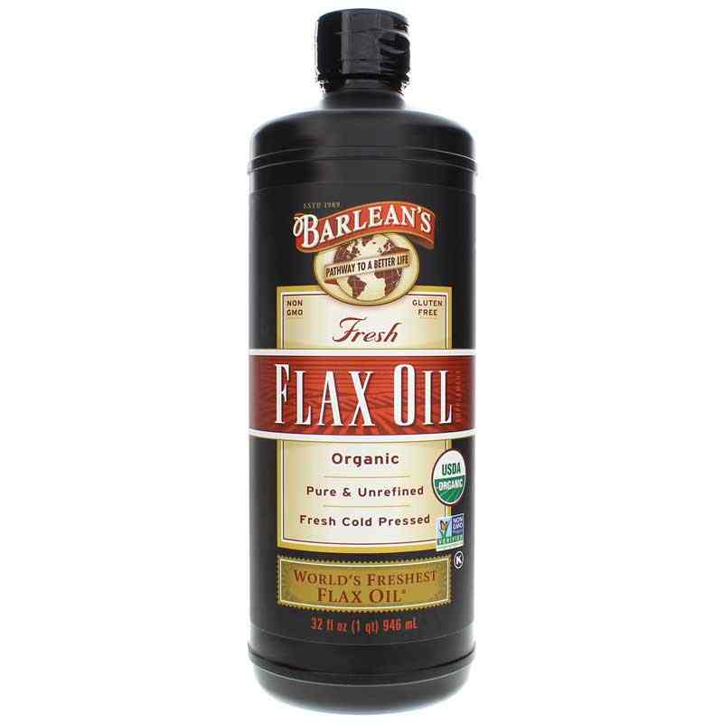 Barleans Organic Oils Flax Oil Liquid, Organic 32 Oz