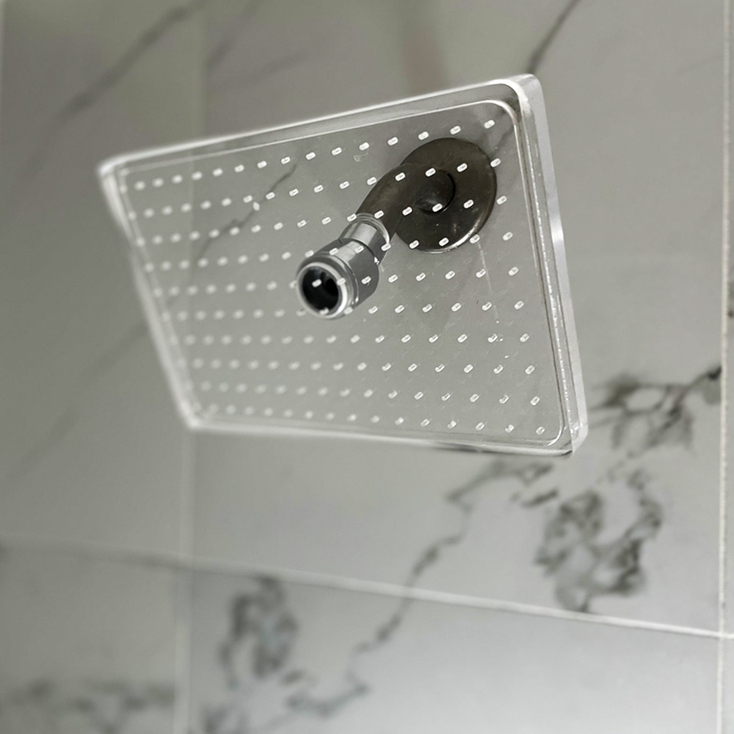 Clear Shower XL Crystal Clear Rainfall Shower Head in Clear - Mini