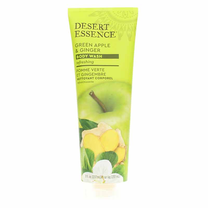 Desert Essence Body Wash Green Apple & Ginger 8 Oz