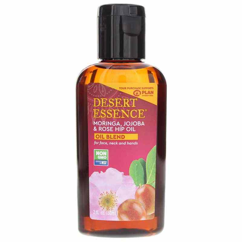 Desert Essence Moringa Jojoba & Rose Hip Oil 2 Oz