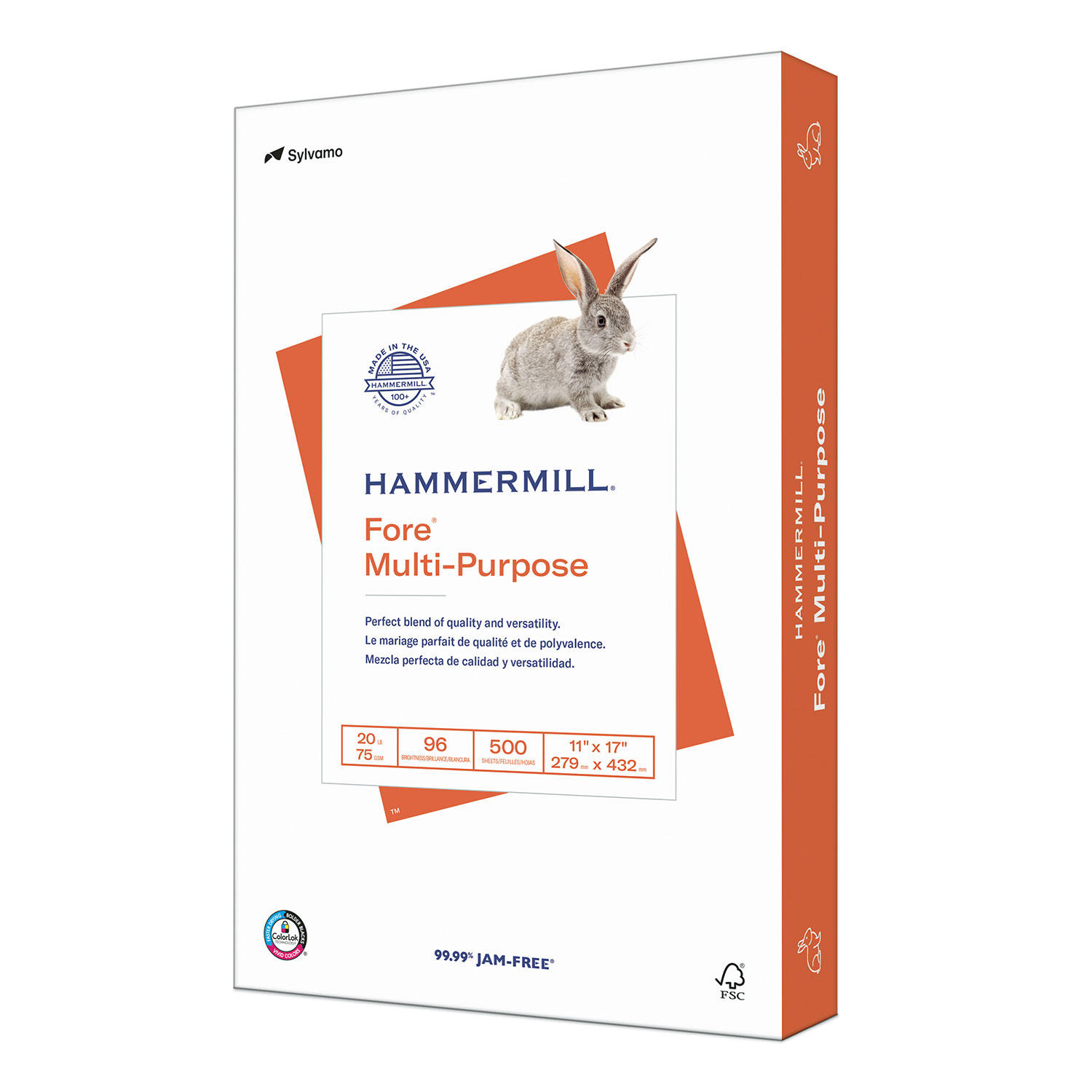 Hammermill - Fore Multipurpose Paper, 20lb, 96 Bright, 8-1/2 x 14' - Ream