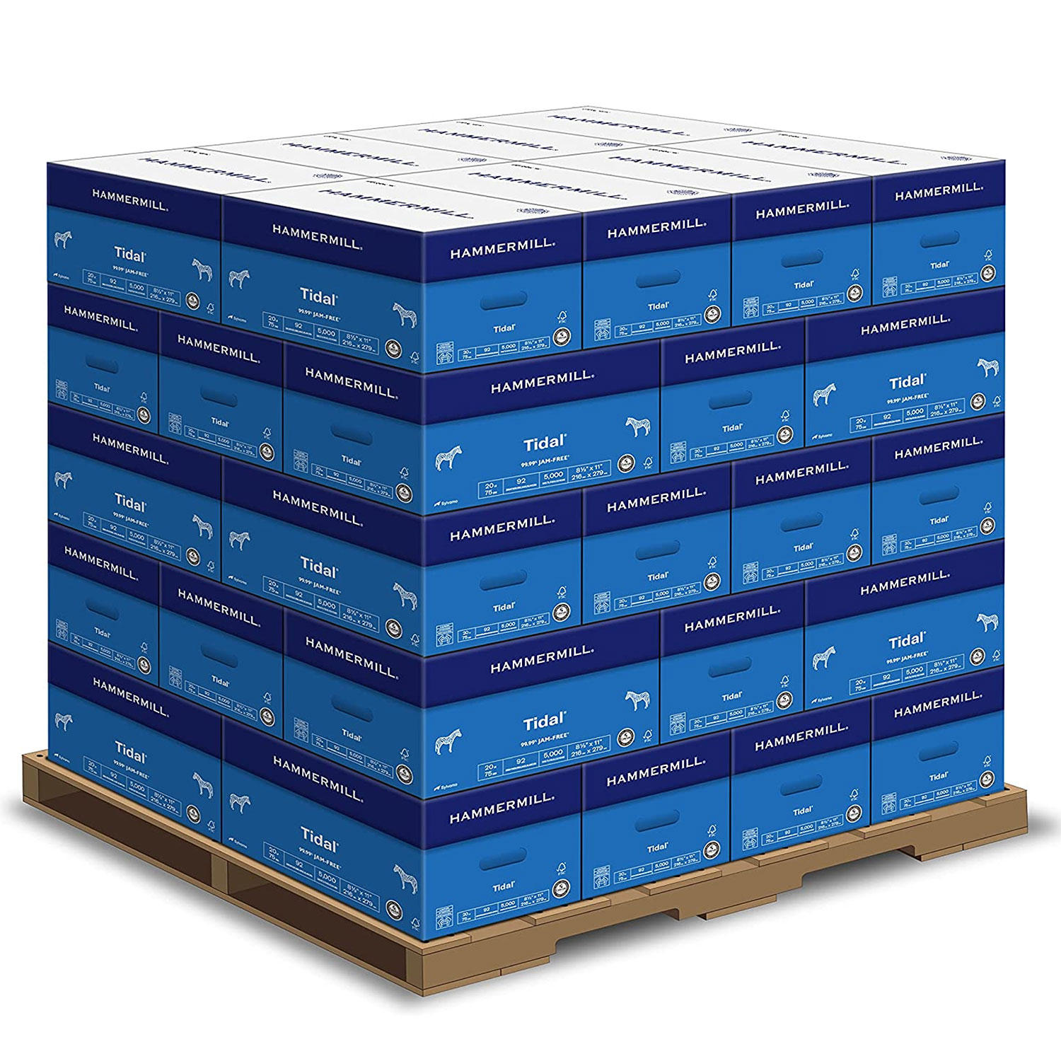 Hammermill - Tidal MP Copy Paper, 20lb, 92 Bright, 8-1/2 x 11' - 40 Case Pallet