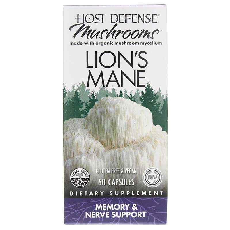 Host Defense Lion's Mane Memory & Nerve Support 60 Veg Capsules