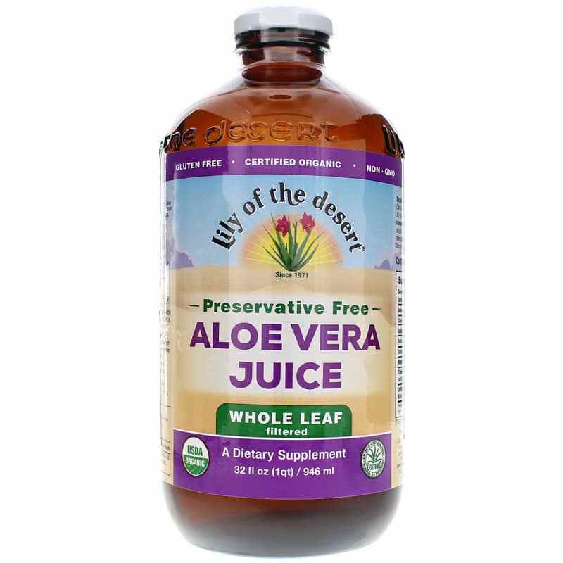 Lily Of The Desert Aloe Vera Juice Whole Leaf Preservative Free 32 Oz