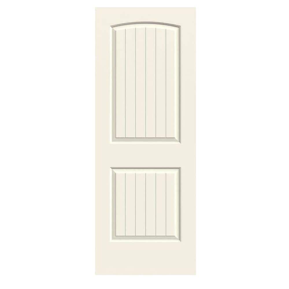24 in. x 80 in. Santa Fe Vanilla Painted Smooth Solid Core Molded Composite MDF Interior Door Slab