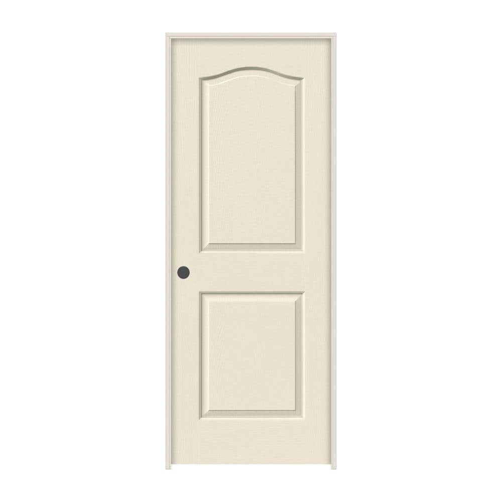 30 in. x 80 in. Camden Primed Right-Hand Textured Solid Core Molded Composite MDF Single Prehung Interior Door