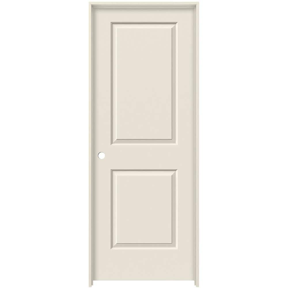 36 in. x 80 in. Carrara 2 Panel Right-Hand Solid Core Primed Molded Composite Single Prehung Interior Door