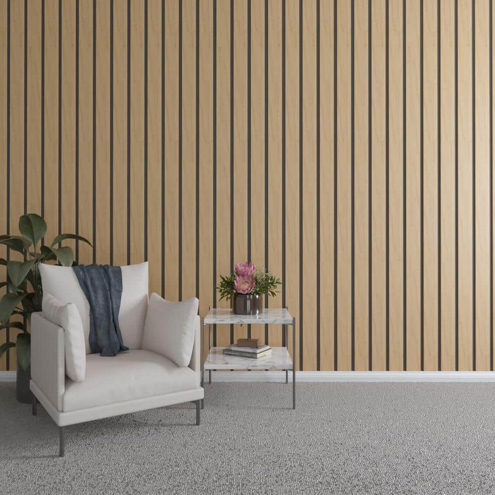 94 in. H x 4 in. W Slatwall Panels in Maple 11-Pack